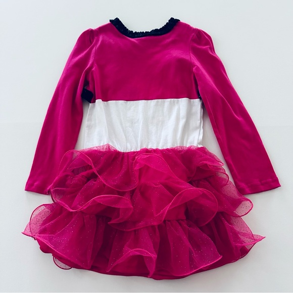 Hello Kitty Girls 6 Pink Tulle Ruffle Dress Sparkle - Picture 6 of 7